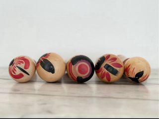 5 Bambole Kokeshi Vintage 1960/1970