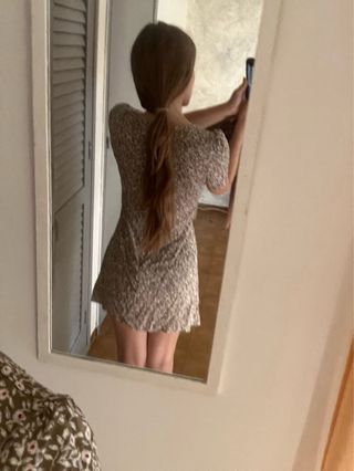 Vestido boho corto - flores - nuevo