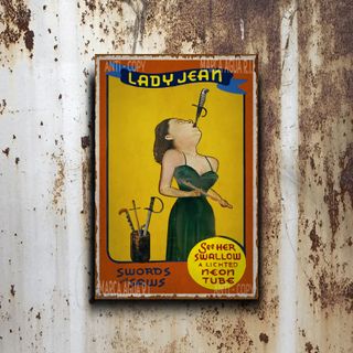 PLACA METALICA CIRCO CARTEL RETRO DECORATIVO METAL