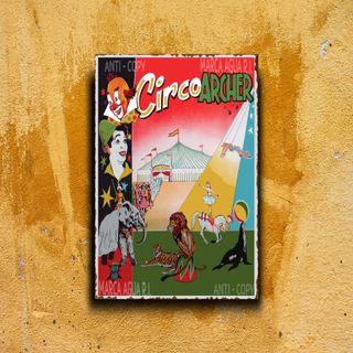 PLACA METALICA CIRCO CARTEL RETRO DECORATIVO METAL