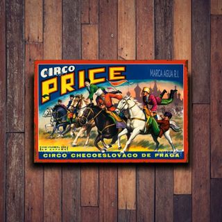 PLACA METALICA CIRCO CARTEL RETRO DECORATIVO METAL