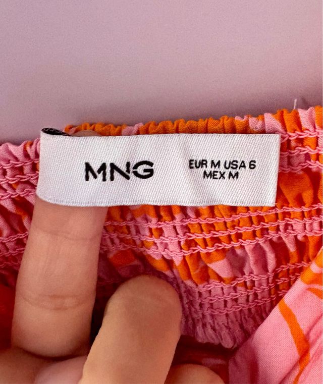 Vestito Lungo Mango Arancio Rosa
