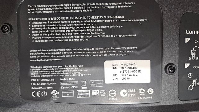 Logitech Teclado + Ratón inalámbricos