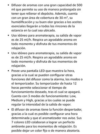 Difusor Aromas Cecotec PureAroma 550