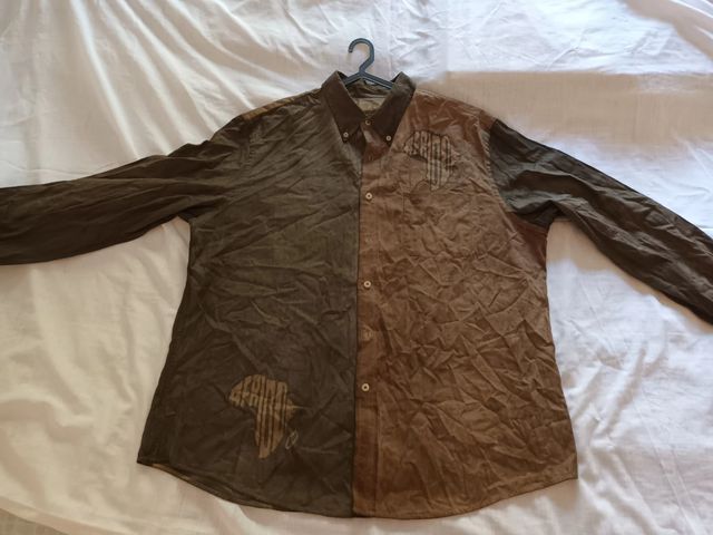 Camisa Dockers XL - Marrom e verde oliva