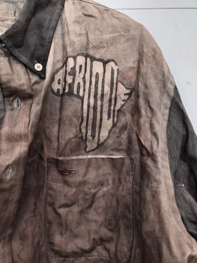 Camisa Dockers XL - Marrom e verde oliva