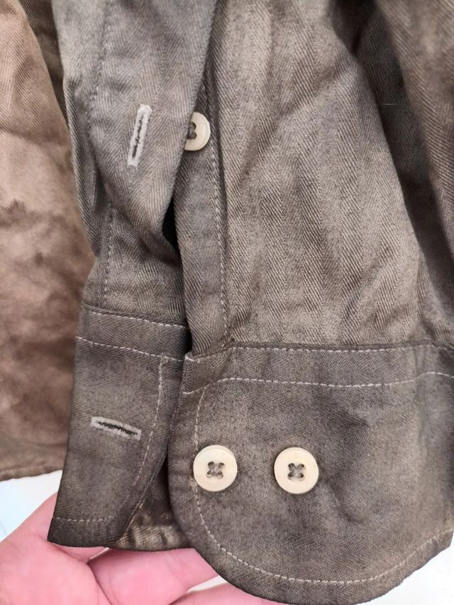 Camisa Dockers XL - Marrom e verde oliva