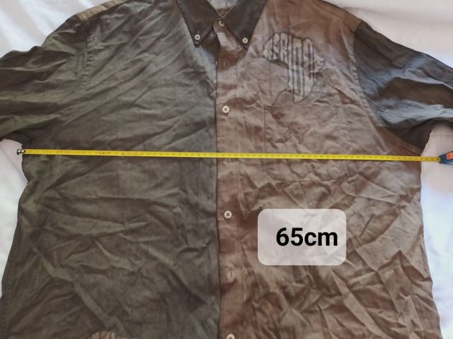 Camisa Dockers XL - Marrom e verde oliva