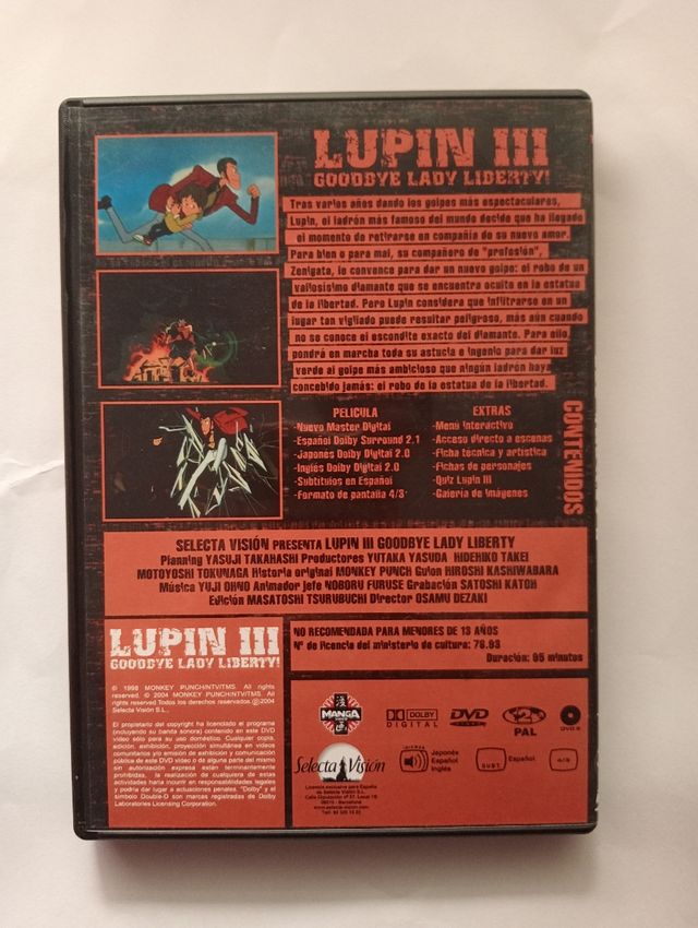 Lupin III: Adiós Lady Liberty (DVD)