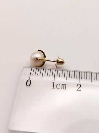 Pendientes oro 18k perla
