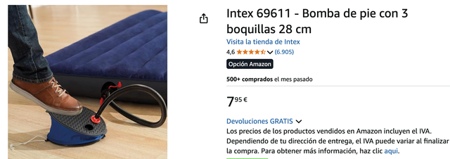 Bomba de pie / Inflador Manual