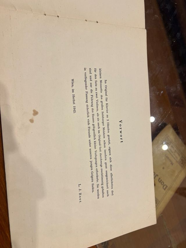 Partiture Mozart - 3 Minuetti