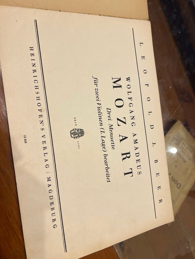 Partiture Mozart - 3 Minuetti