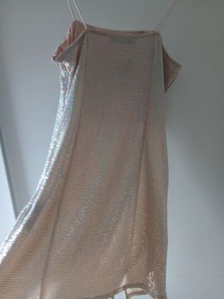 Vestido corto dorado fiesta