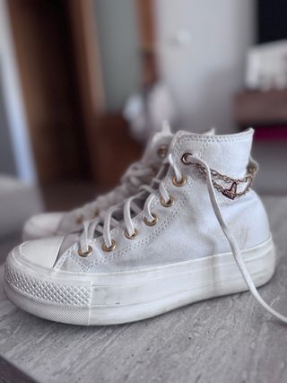 Converse blanco roto especial plataforma