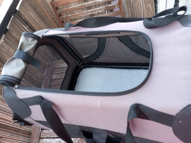 Transportín plegable marrón