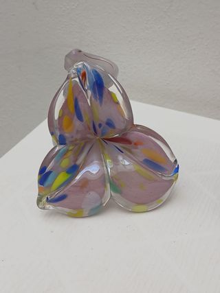 2 Portacandele Vetro Murano - Blu Multicolor