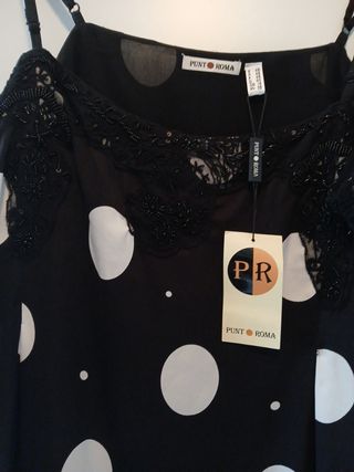 Blusa negra lunares Punt Roma