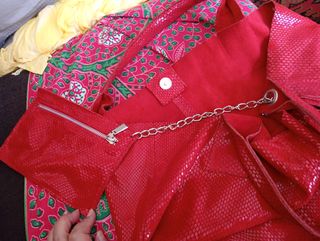 BOLSO PIEL BOHO ROJO TOTE