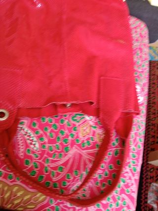 BOLSO PIEL BOHO ROJO TOTE