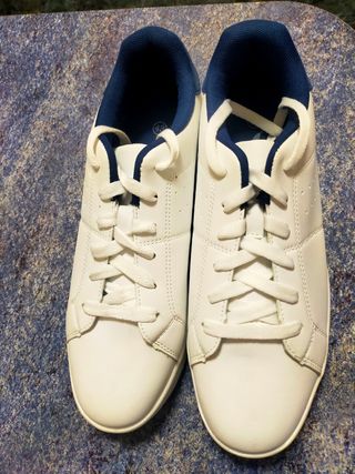 Zapatillas deportivas blancas y azules - 43