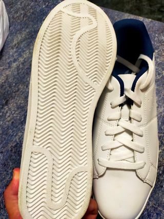 Zapatillas deportivas blancas y azules - 43