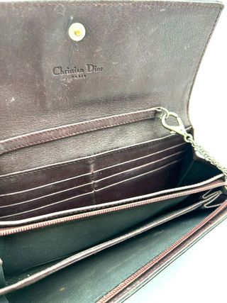 Dior cartera vintage cadena marrón