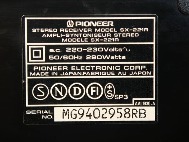 Amplificador Pioneer SX-221R, bluetooth opcional