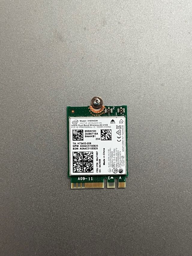 Tarjeta Wifi Intel 3165NGW M.2