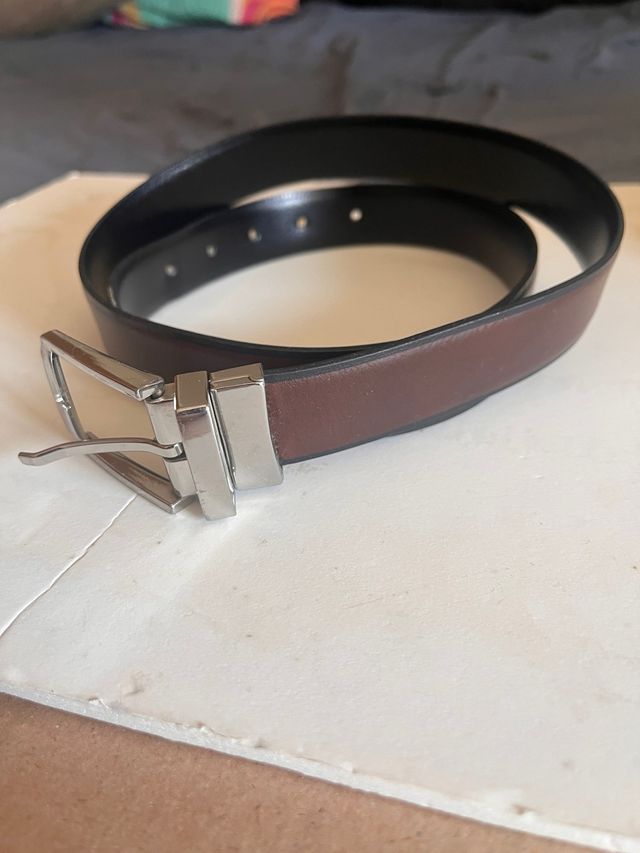 Cinturón reversible de cuero (Marron y Negro)