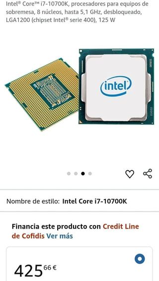 Procesador Intel Core i7-10700K 3.8GHz LGA1200