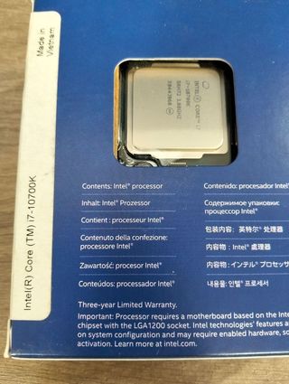 Procesador Intel Core i7-10700K 3.8GHz LGA1200
