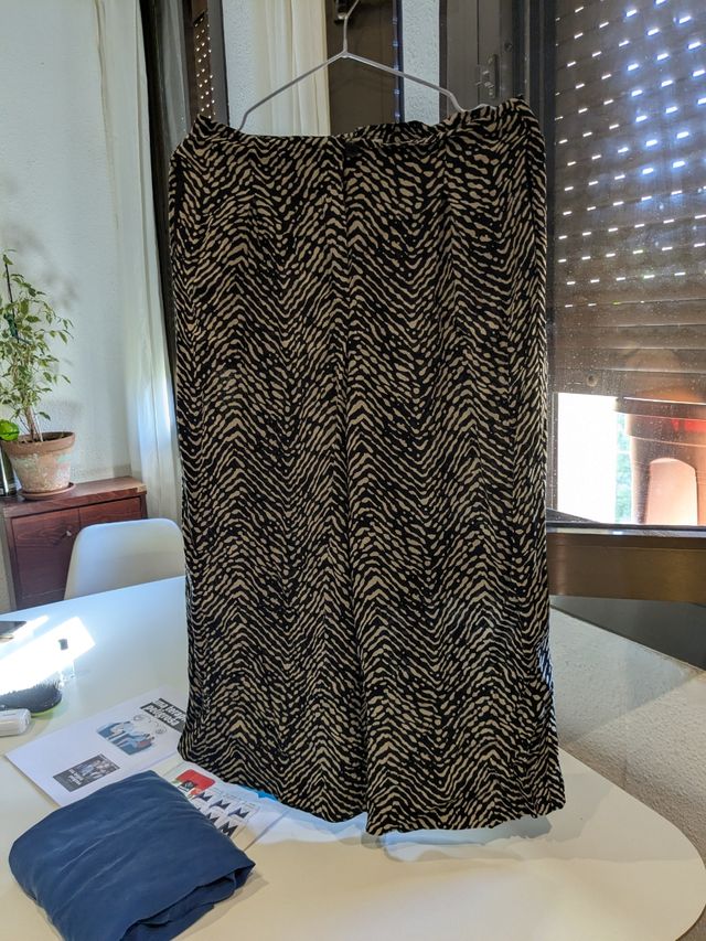 Pantalón ancho Mango - cebra