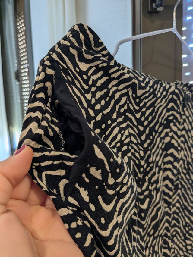 Pantalón ancho Mango - cebra