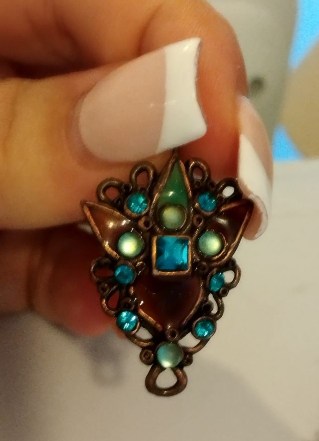 Pendientes turquesa & marrón