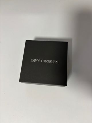 Pulsera Emporio Armani negra y plata