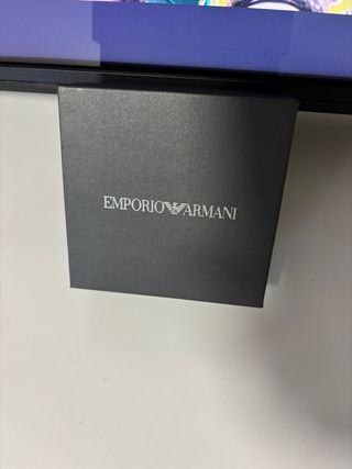 Pulsera Emporio Armani negra y plata
