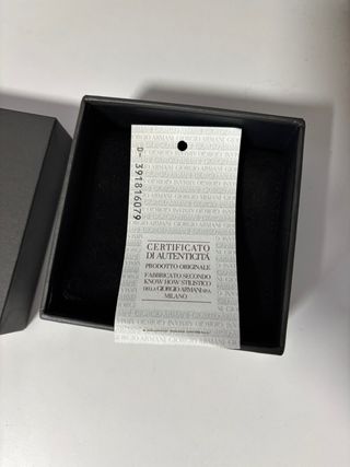 Pulsera Emporio Armani negra y plata