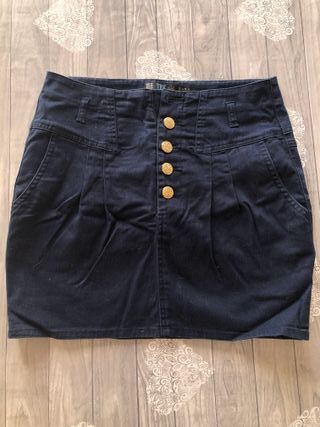 Mini Falda TRF Zara Azul Marino - Talla 38