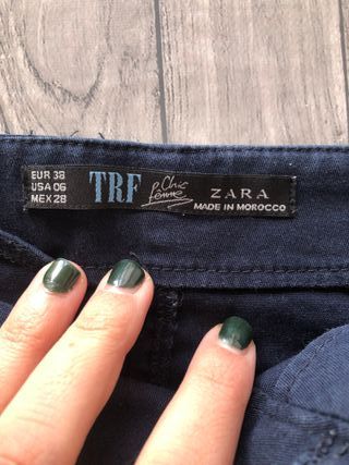 Mini Falda TRF Zara Azul Marino - Talla 38