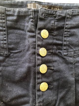 Mini Falda TRF Zara Azul Marino - Talla 38
