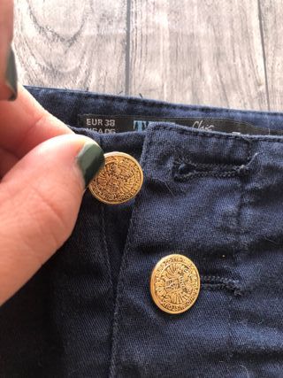 Mini Falda TRF Zara Azul Marino - Talla 38