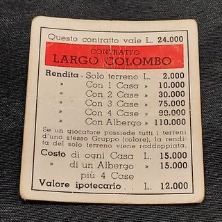 Monopoli Largo Colombo: Ricambi