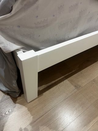Cama blanca 105x190 cm