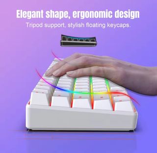 Teclado mecánico Gamer RGB de 68 teclas.