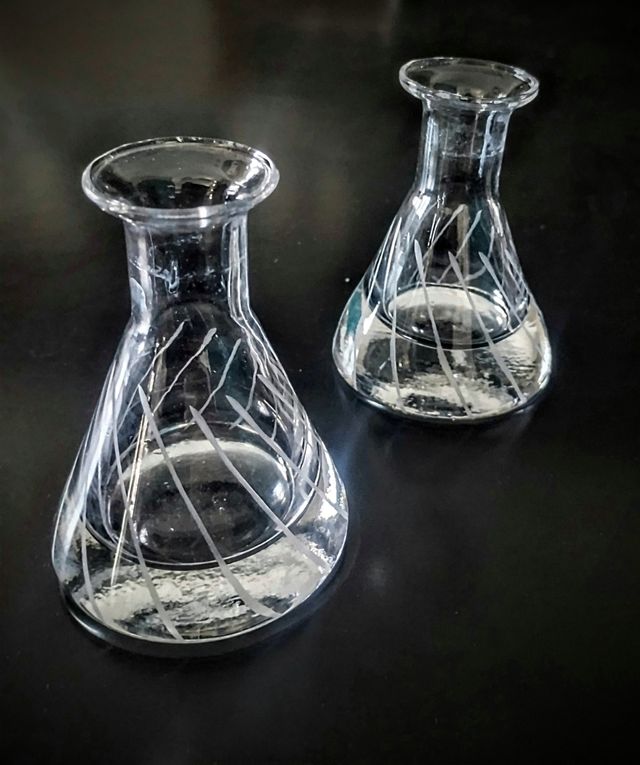 Piccole boccette in cristallo