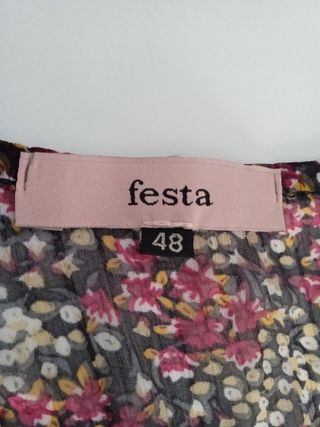 Blusa floral verano - roja y negra