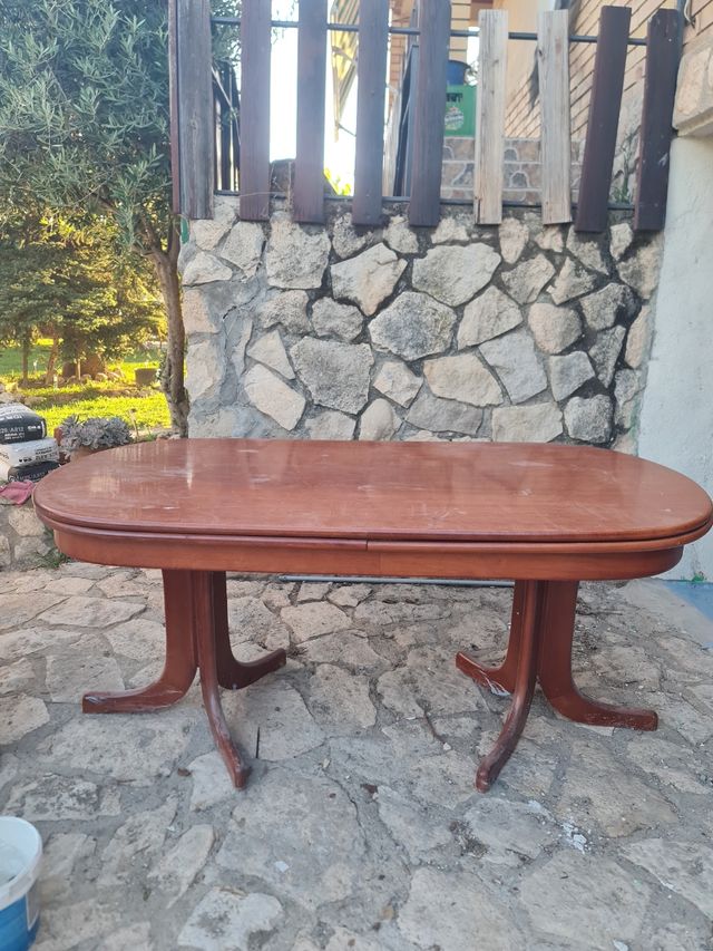 Mesa comedor extensible madera