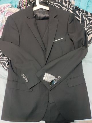 Traje negro hombre - 3 piezas