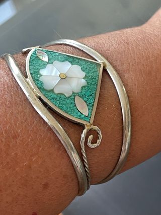 Bracciale Vintage Semi Rigido - Metallo Argentato
